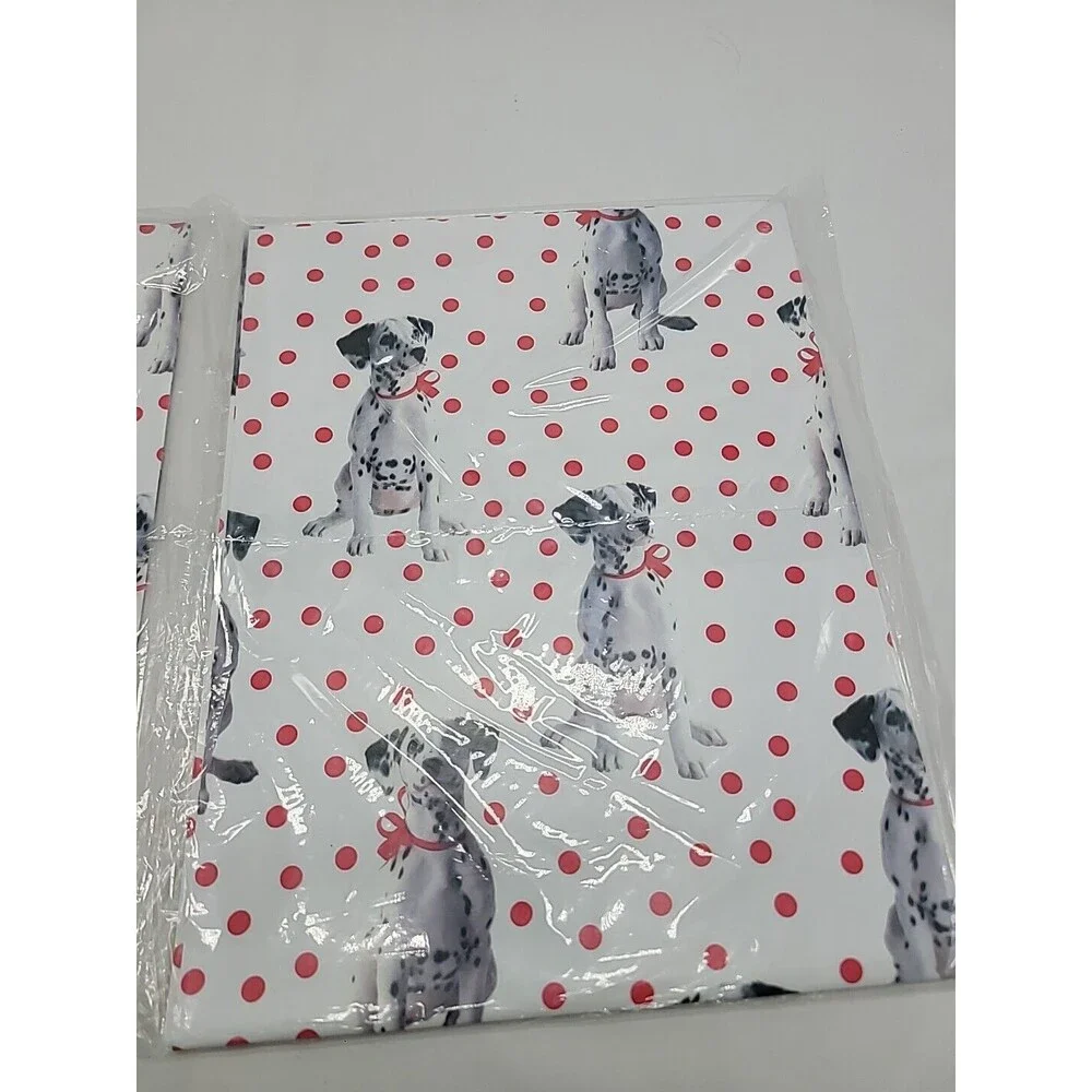 2 Vintage Gift Wrap Dalmatian Puppies American Greetings Forget Me Not